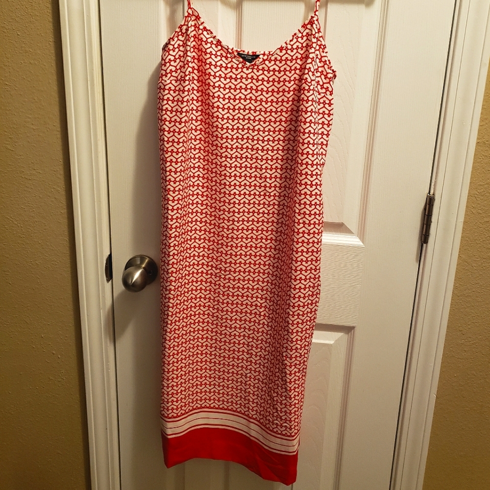 Ann Taylor Red Dress Size 4 Petite